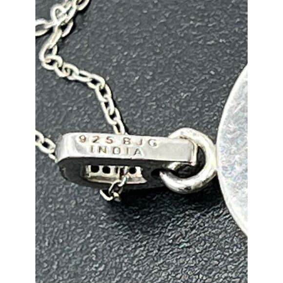 BDG Italy Sterling SIlver 925 Diamond Initial Letter H Pendant Necklace - Picture 5 of 12